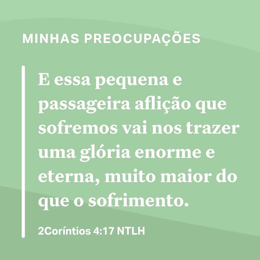 MensageirodaPa6's tweet photo. 2 Coríntios 4:17
Você não está só em suas lutas. Converse com Deus honestamente sobre o que você precisa e sobre como se sente. Conte a Ele os seus pedidos. https://t.co/GhYM9n2sGT