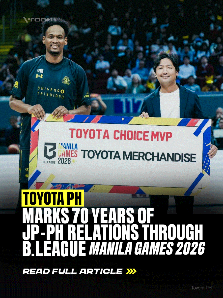 vroommediaph's tweet photo. Basketball brings Japan and the Philippines closer together.
Toyota Motor Philippines marked 70 years of Japan Philippines relations through the B.LEAGUE Manila Games 2026.
Read the full story in the comment section.
#ShiftHappens #ToyotaMotorPhilippines #BLeagues https://t.co/gLKVMLIaQT