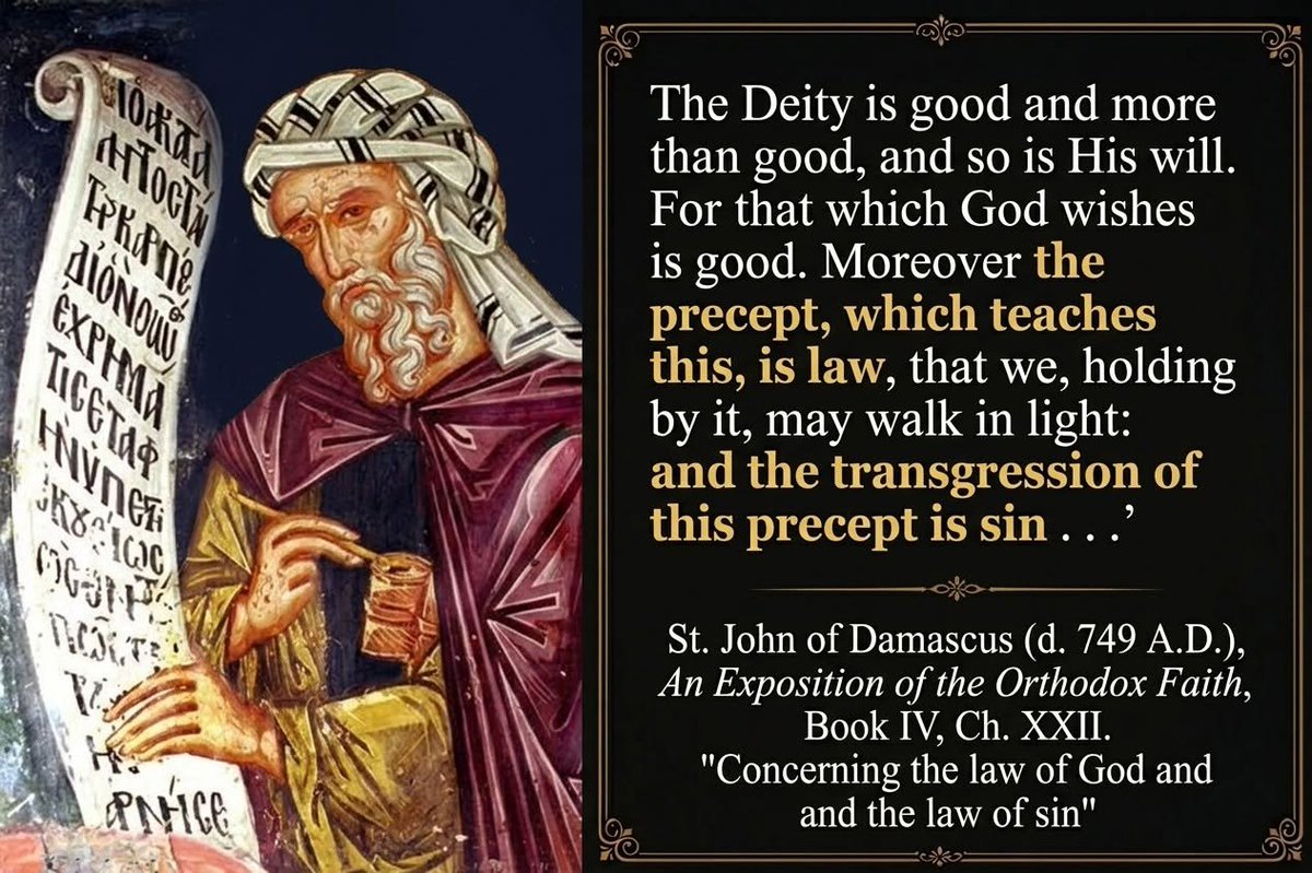 eoexamined's tweet photo. If the law is clearly moral as per the NT (Rom 7:7, 13:8-10, 1 Jn 3:4) and Fathers like St. John of Damascus, then it only follows that we are justified by faith alone apart from any moral work of our own (Rom 3:28, Gal 2:16, Eph 2:8-9).

See article:

https://t.co/F0m5Xv5pvu https://t.co/1FlUC5xZUZ