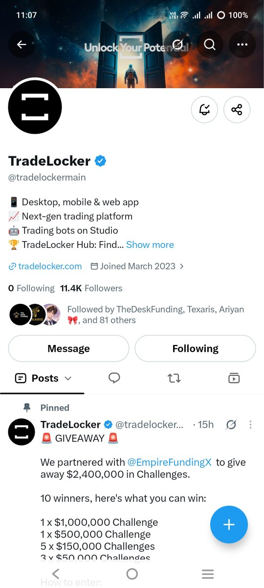 jahanza157's tweet photo. @tradelockermain @EmpireFundingX @deviltrader48
@Ahmadfx25
@WaliFx14733
@Muhammad1039703 https://t.co/BfLjqLHZvC