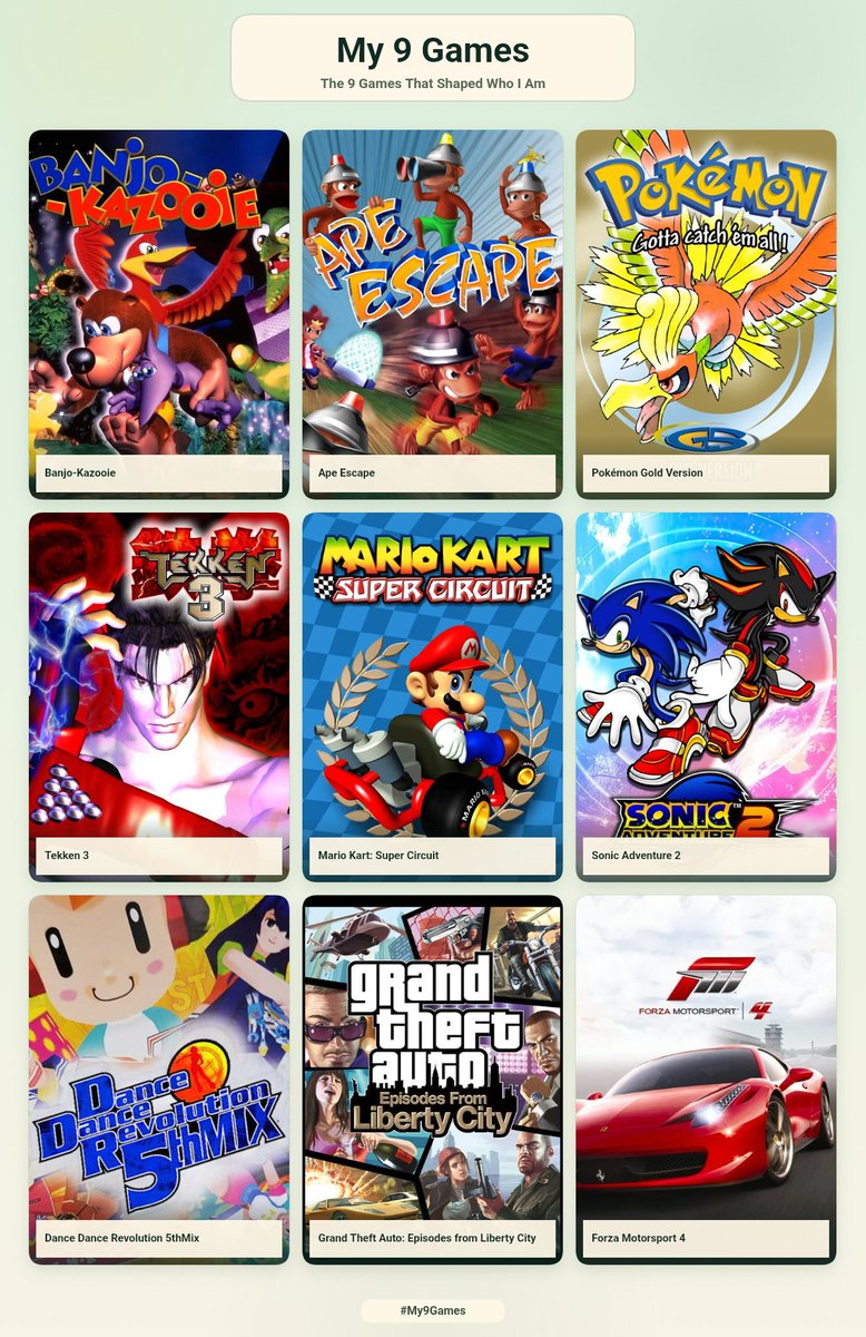 danielprieto's tweet photo. My 9 games #My9Games https://t.co/RDq0c35q6i https://t.co/TQll4XL8wl