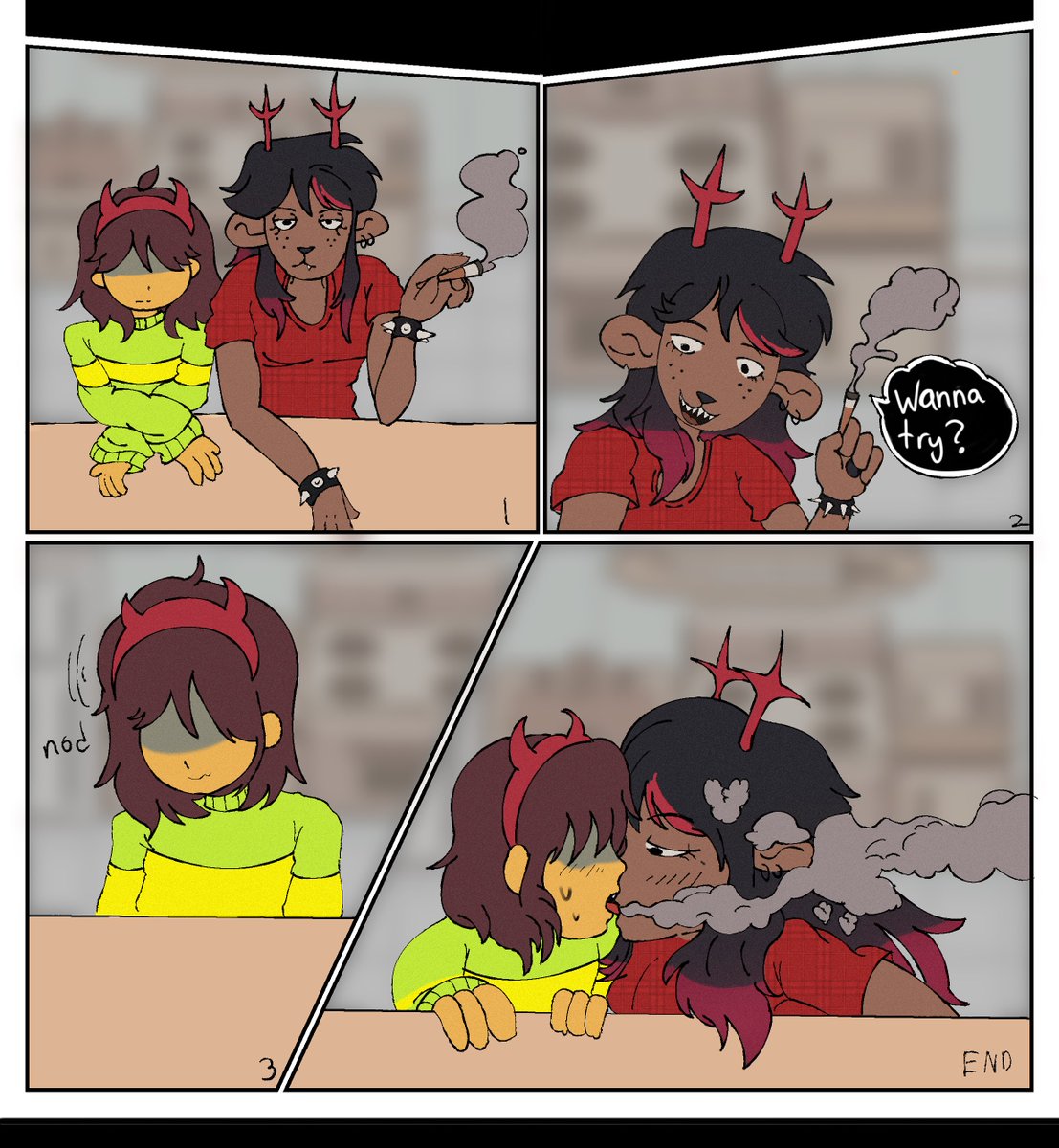 Faradox6's tweet photo. #kress #desskris #krisdess #deltarape I hit 420 followers earlier this week so I felt like its appropriate to line and color these from @selfcestsquidy https://t.co/3HsI8nPNrI