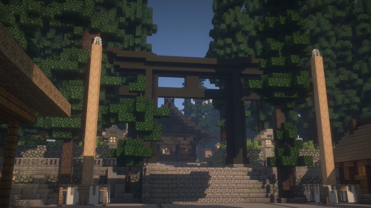 Cake_Matara's tweet photo. マイクラで守矢神社(MODあり)
まだ途中なので鋭意制作してく https://t.co/Tn8Qz4ulnx