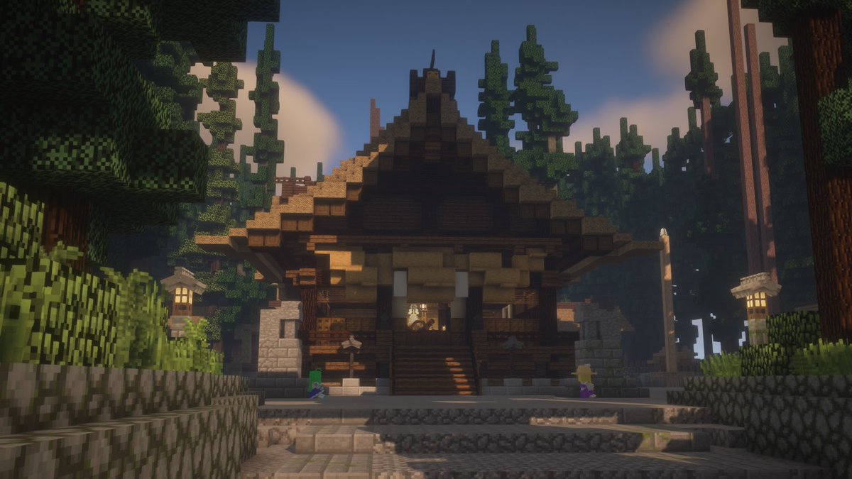 Cake_Matara's tweet photo. マイクラで守矢神社(MODあり)
まだ途中なので鋭意制作してく https://t.co/Tn8Qz4ulnx