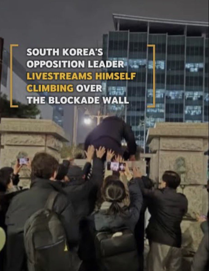 Oftenwanders's tweet photo. @bisbalfrikifan What a ridiculous post. As if South Koreans didn’t literally climb over walls to stop a coup attempt by a corrupt president and civilians protested en masse against martial law less than 2 years ago in 2024. Fight for something? They literally fought for their democracy and WON, https://t.co/pjadT3Psdu