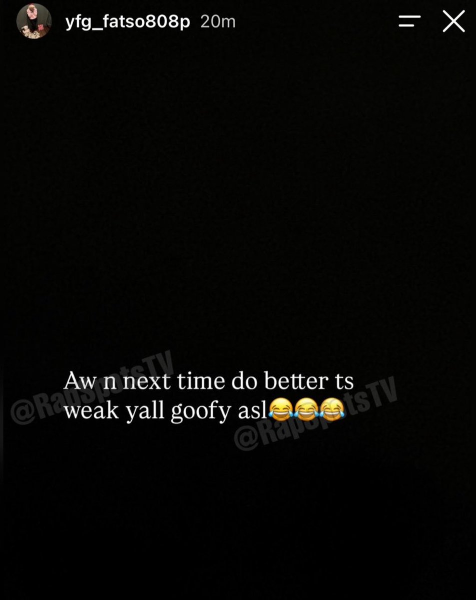 212mediaTV's tweet photo. YFG Fatso seemingly says he was just shot at and tells them to do better next time 😵‍💫 https://t.co/T5aFivkPXe