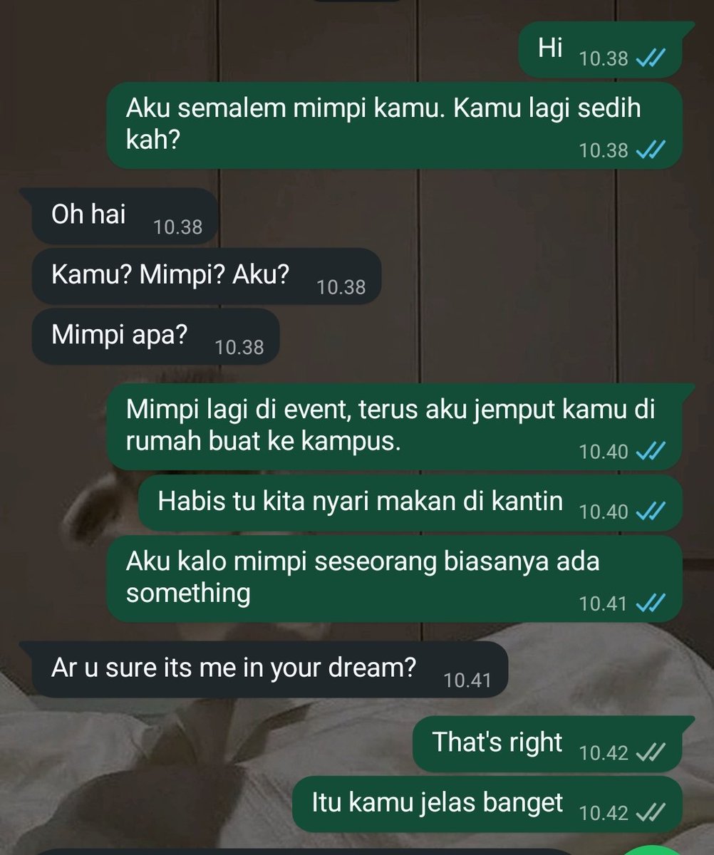 silentdhif's tweet photo. Gw kira gw diblok. Gara" semalem mimpi dia lagi dan mimpinya jelas banget. Makanya gw coba chat, ngetik sambil deg deg an sial. https://t.co/VRvqarsM7W
