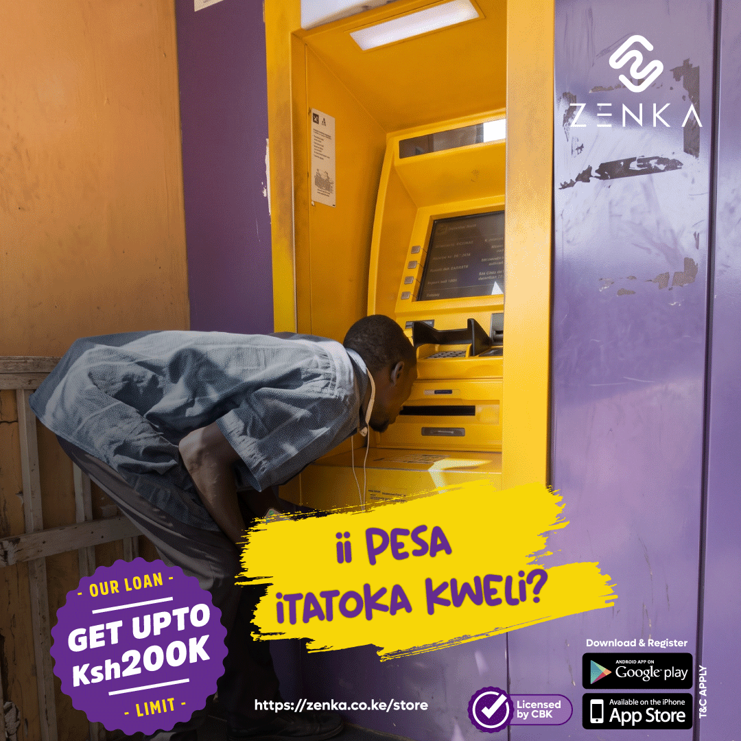 ZenkaFinance's tweet photo. Lazima itoke! If you apply and are successful, lazima upate mali yako. Download and apply, pata mkopo safi, repay on time..alafu repeat.
Chukua #control na #zenka https://t.co/CBYQteAHax