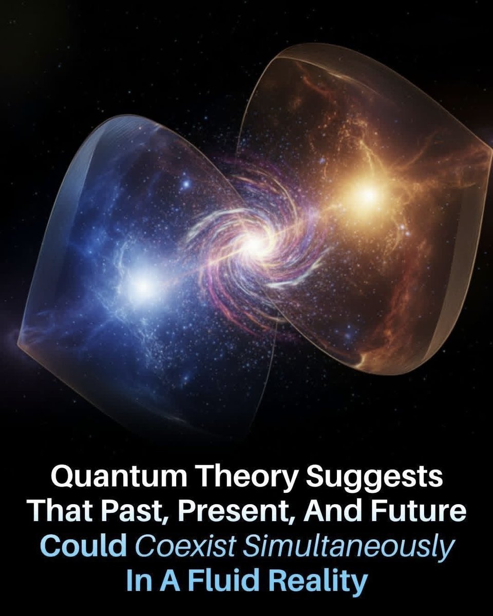NextScience's tweet photo. ⏳ Is the Future Already Happening? 

What if your past, present, and future all exist at the same time? Some ideas in physics suggest time might not “flow” like we feel. Instead, everything could exist together in a hidden structure called spacetime.
It’s like your life is a movie already recorded — you’re just watching it moment by moment. But don’t get fooled: we still live one moment at a time, making choices that matter.
Time might be stranger than we think… are you ready to see it differently?

Source
Greene, B. The Fabric of the Cosmos: Space, Time, and the Texture of Reality.