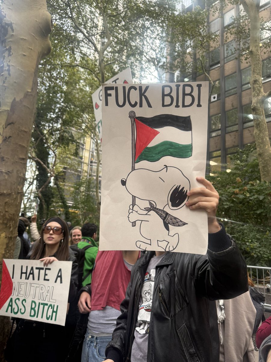 _iamblakeley's tweet photo. Some ppl have said “why bother continuing to protest” (and I feel that way sometimes. Everything feels so futile and hopeless. It’s  so enraging how this demon is able to walk freely and brag in our city about his fucking terror pager. I want Palestinians to know we haven’t forgotten about them. And so while I may feel helpless at times and I don’t know what to do, I can keep showing up.