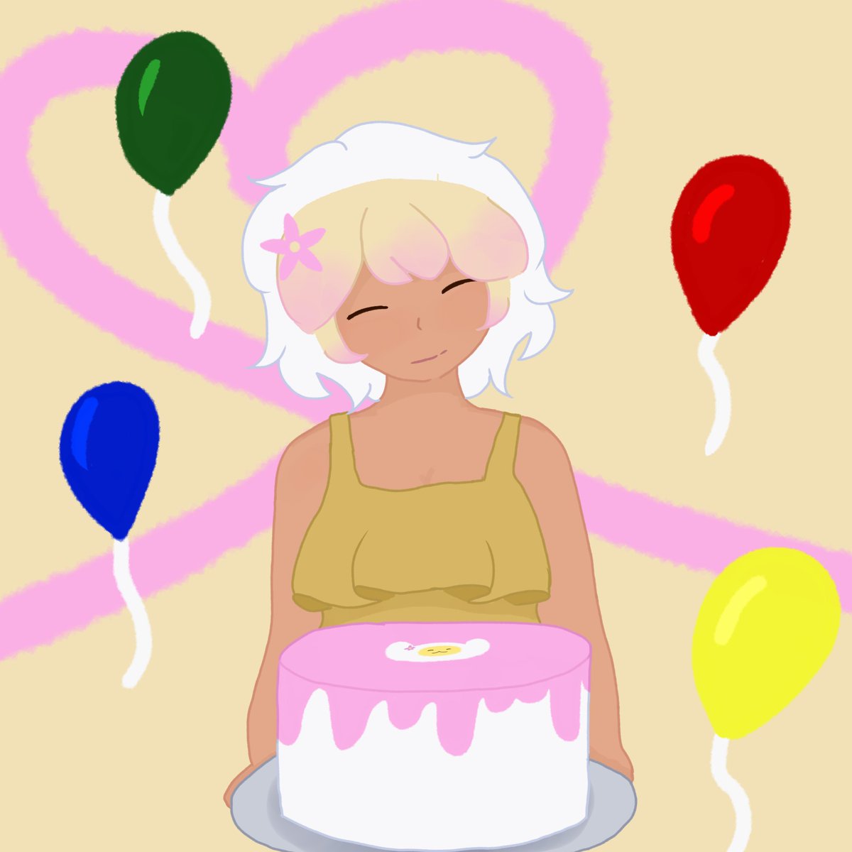 Deesillyone's tweet photo. IT’S MY BIRTHDAY!!! 🥳🎂💛!!! Have some cake!!! https://t.co/5SfdXvr49N