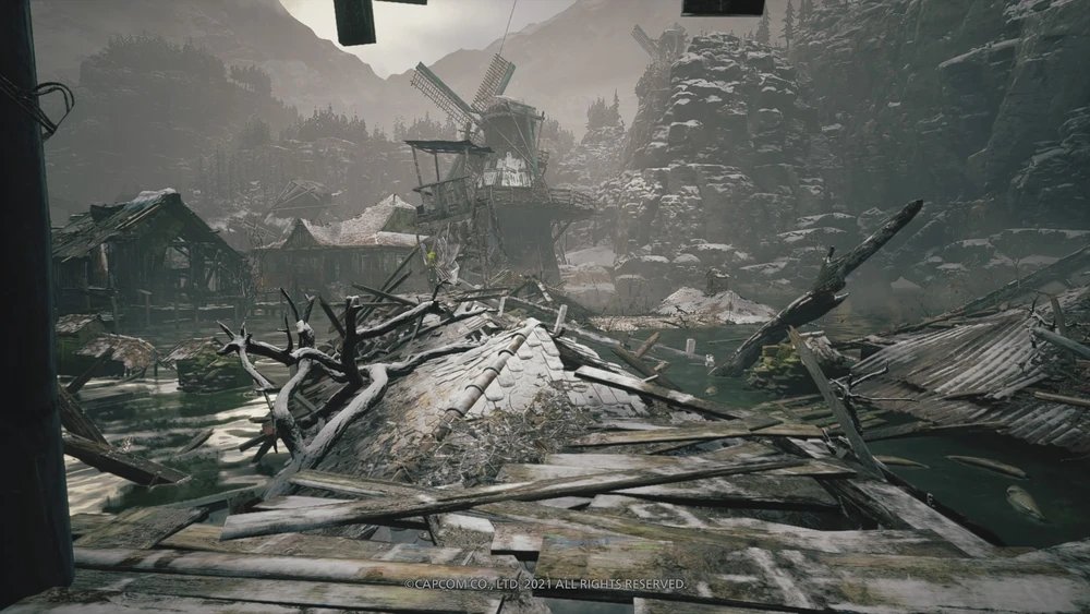 VonNevermore's tweet photo. @NNovaraptor @ChromiePinas That's not the Frost Isles

That's a location in Resident Evil 8, the Reservoir of one which was assigned to one of the Four major bosses of the game

Barlagual is there because of Teppen being a Crossover of Capcom's various IPs https://t.co/mOQ5Onl2xB