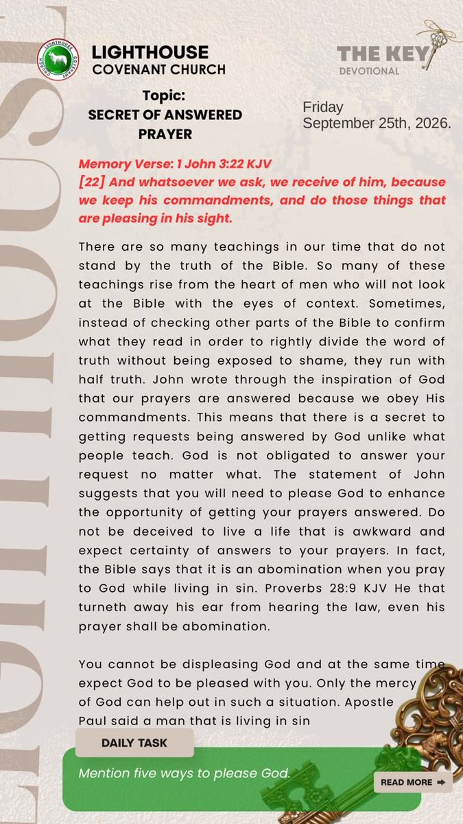 Obasoto_Obafemi's tweet photo. The Key Devotional https://t.co/e65n6Z1BzE