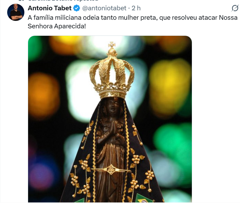 fravenriq's tweet photo. Chegou quem faltava!!
O cara q zoava Jesus nos esquetes do Porta dos Fundos agora é devoto da Aparecidinha
KKKKKKKKKKKKK
Que gente tosca! https://t.co/CFPpLm1RyG
