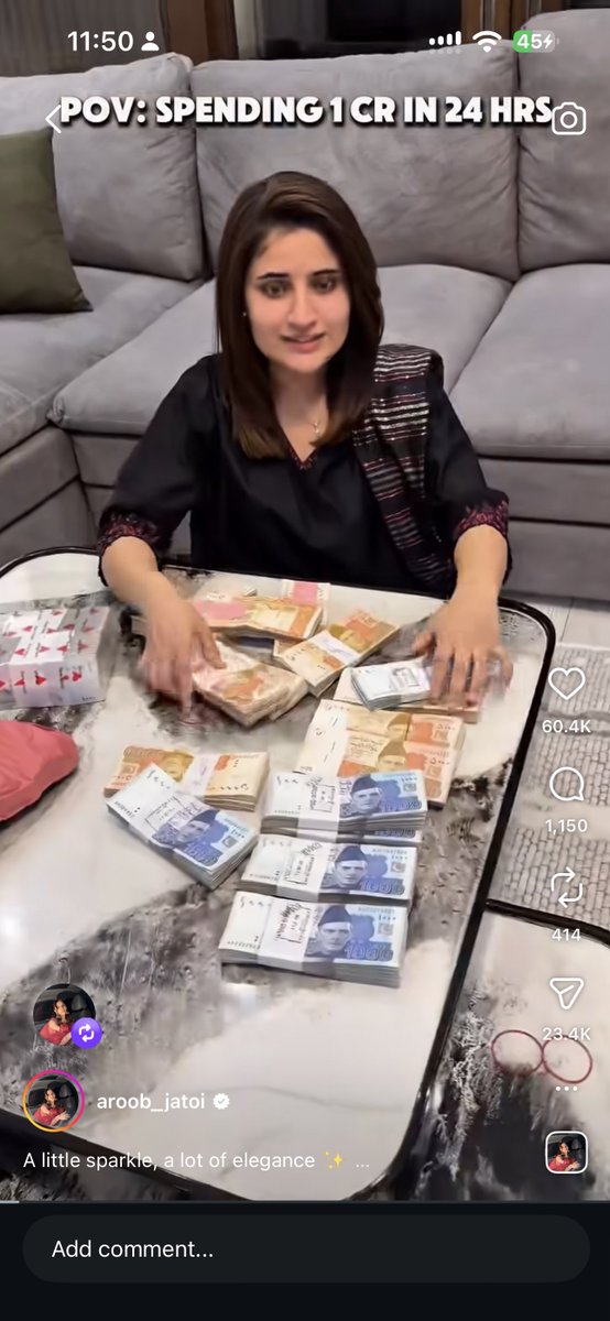 sunflowerbbyx_'s tweet photo. Paki influencers really live in a different universe. Awam ke paas khaane aur petrol ke paise nahi hain, aur inka biggest concern 24 hours mein 1 crore spend karna hai. The disconnect is insane. https://t.co/pA4lPKXELL