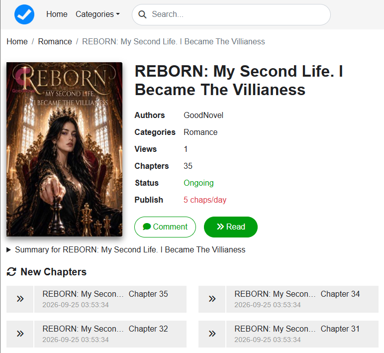 ExpReader's tweet photo. REBORN My Second Life I Became The Villianess novel read online Free:
By: Nia Kas
CP: Nysa and Dario Valteri
Read Free chapter: https://t.co/gRKxcEjrUf https://t.co/H5fczjsXm6