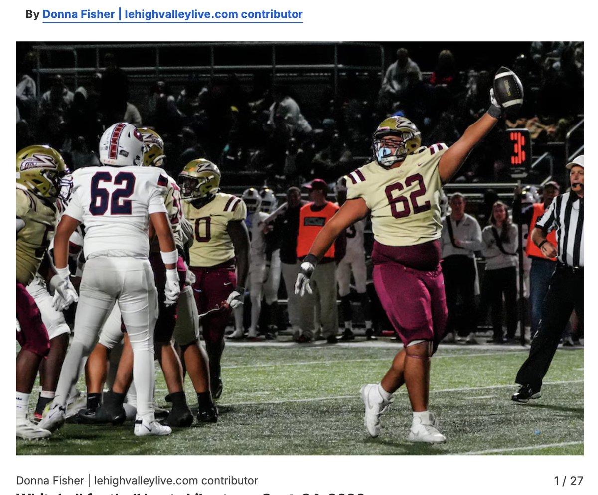 DonnaFisherMC's tweet photo. No. 10 Whitehall football puts away Liberty in lopsided victory   Story, Photos -> https://t.co/QR0lDGdNVs      #LehighValley #Bethlehem #Whitehall @lehighvalley  https://t.co/cRoBCeNxDo https://t.co/WWxVg03egO