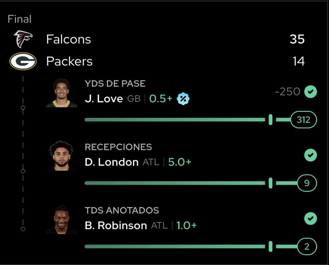 PichaPicks's tweet photo. Después de una pésima racha, cobramos el STAKE 10 +229 CAMINANDO para terminar invictos en #TNF este mes y volver a poner positivos en el grupo🔥✅🏈 ¡A cerrar con todo! 🍀💰 #TrustTheProcess 🤟🏻😎 https://t.co/67CgllfbGL