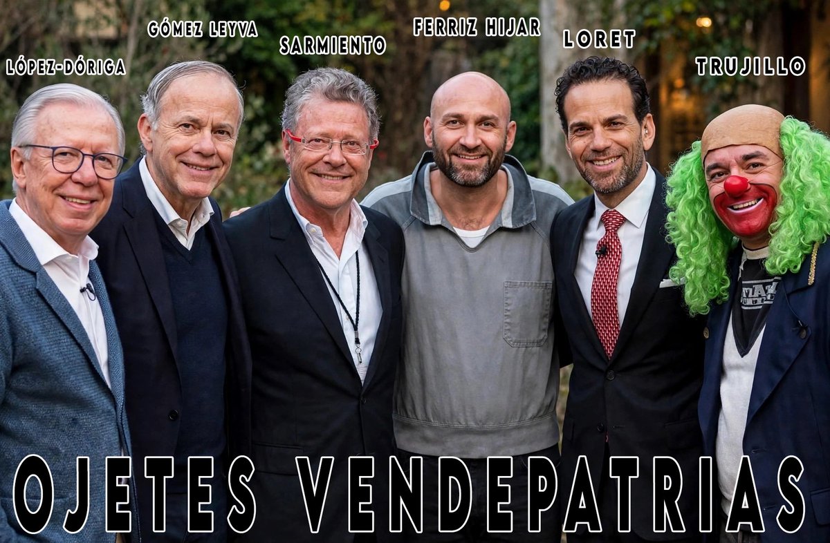 AngMariscal4T's tweet photo. ¿Para usted cual es el más OJETE?  🫢

A) López-Dóriga
B) Ciro Gómez Leyva
C) Sergio Sarmiento
D) Pedro Ferriz
E) Carlos Loret de Mola
F) Víctor Trujillo (Brozo)
G) Todos  🤷 https://t.co/X6lHSKStEO