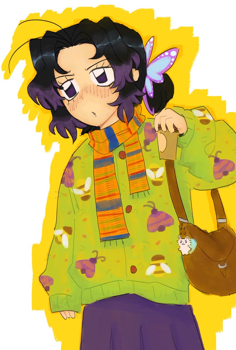 muidoroid's tweet photo. i really wanted to draw her in a bug sweater (🦋) https://t.co/aGE6ahssA7
