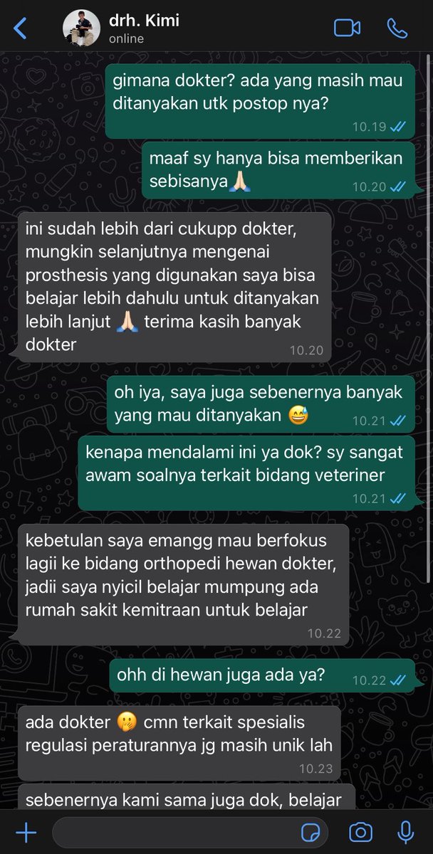 mancingribut's tweet photo. #tones Bayu as residen senior ppds orthopedi dan Kimi as dokter hewan orthopedi. https://t.co/aucBqjgI4s