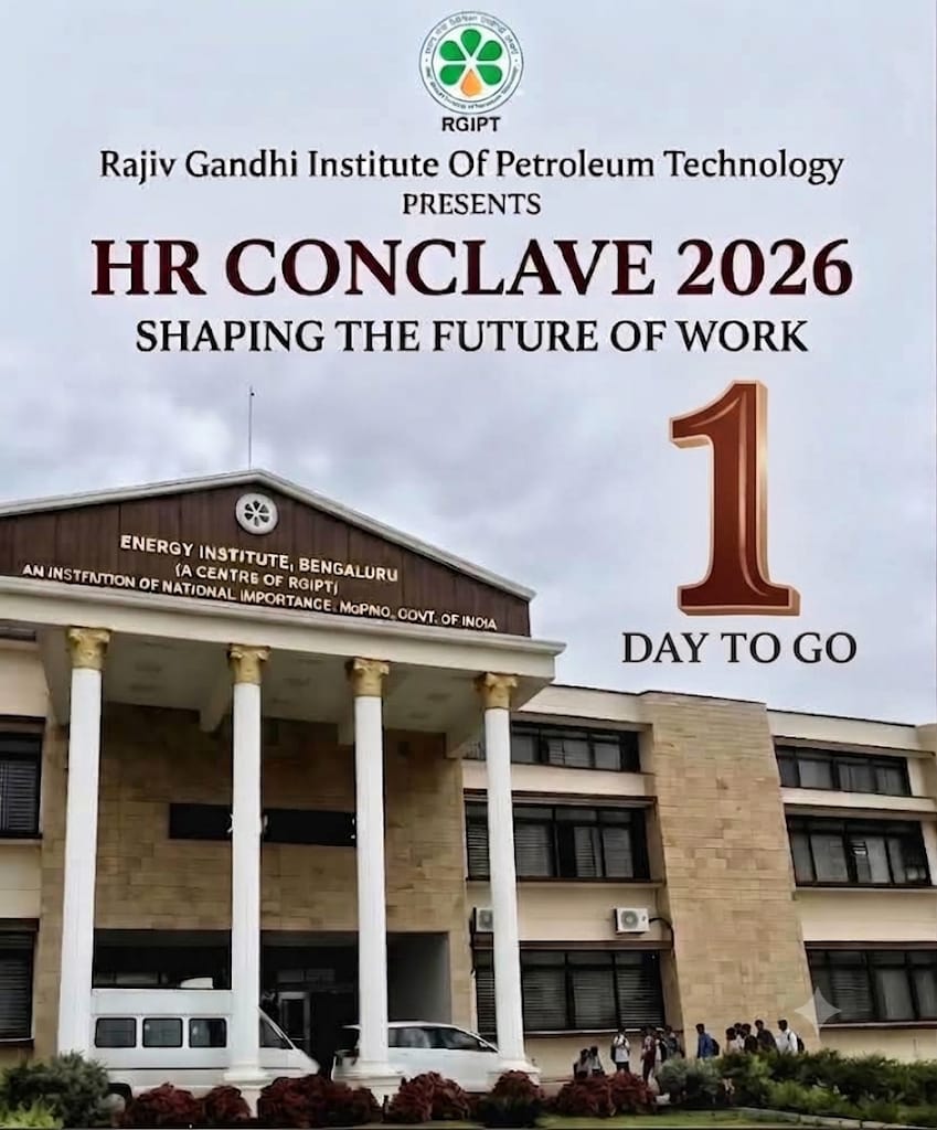 TheRGIPT's tweet photo. HR Conclave 2026 | Shaping the Future of Work - 1 Day to Go!
๐
26 September 2026
๐ RGIPT Bengaluru Campus
#RGIPT #HRConclave2026 #ShapingTheFutureOfWork #HRLeadership #FutureOfWork #Bengaluru https://t.co/CZW6RMoKDT