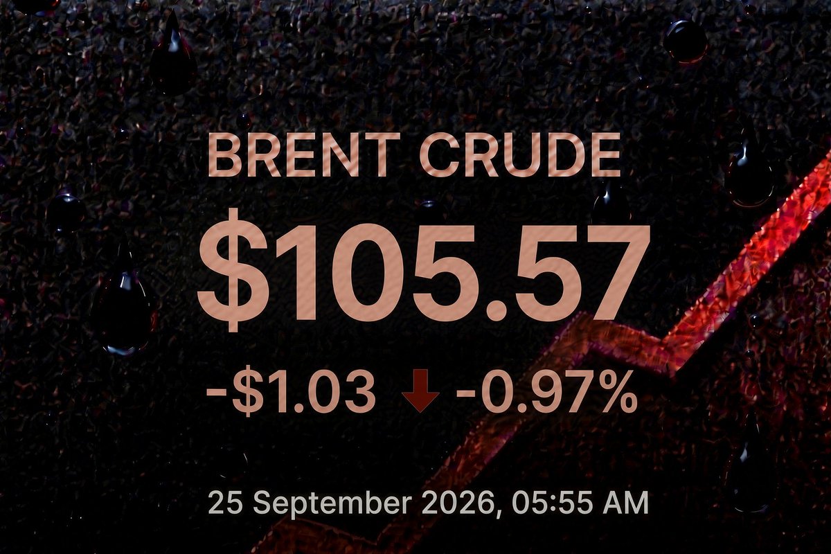 TrafficSA's tweet photo. Oil Price :  Brent Crude dips in Friday morning trade but stays elevated well above the $100 mark https://t.co/7X2kWrdXfe