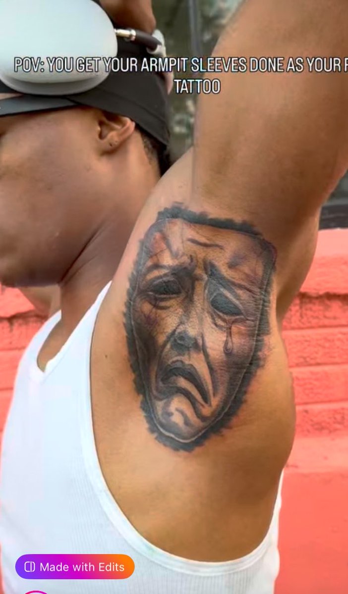 ThatOjoBoy's tweet photo. As a guy, would you make your first tattoo an armpit sleeve? 😭😂 https://t.co/t5LZ8i8bbX