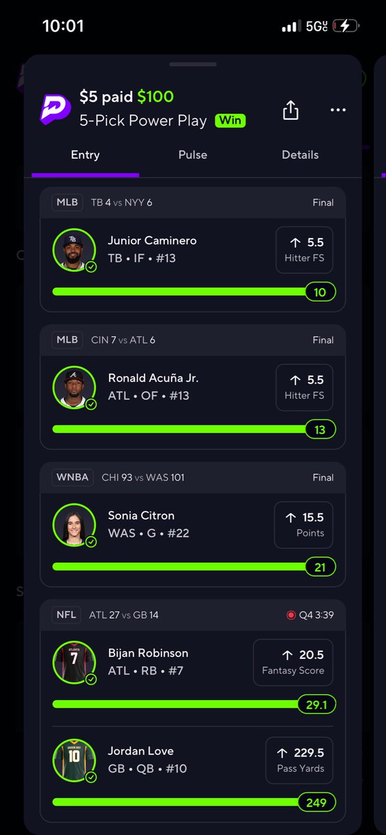 Team_GreenBean's tweet photo. #TeamGreenBean #Parlays #NFL #MLB #WNBA #PrizePicks 🫛🫛🫛🫛🫛 https://t.co/rPrfStD435