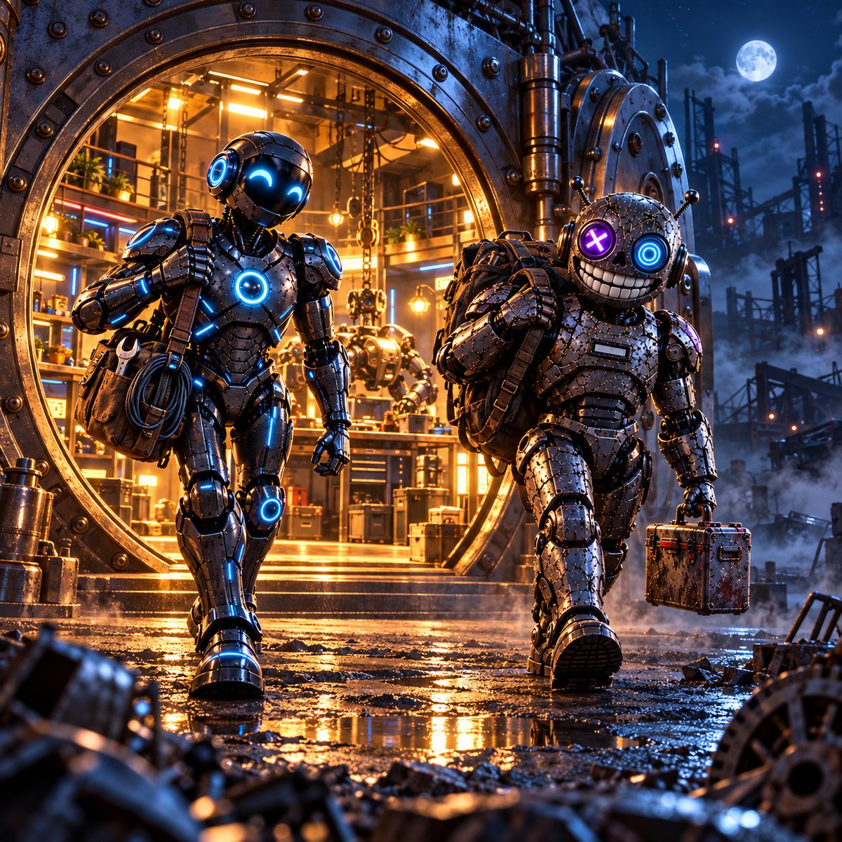 Rokster2025's tweet photo. 🌙 KYRO & ROKSTER are clocking out… but the Vault stays OPEN. 🔓

Their shift is done.
The gear is packed.
They’ll be back in the morning. ⚡🛡️
But YOUR raid doesn’t have to stop.
The ROKSTER Vault Raid continues through the night.

🌙 Late-night raiders welcome.
🔐 The Vault remains active.
⚔️ Keep stacking your position.
🛡️ Keep earning your share of the raid.

When KYRO & ROKSTER return tomorrow, we’ll see what the Defenders accomplished while they were gone. 👀

So who’s taking the night shift? 🌙👇
The crew sleeps. The Vault doesn’t.
#ROKSTER #VaultRaid #KYRO #AevumAI #Solana #Uptober