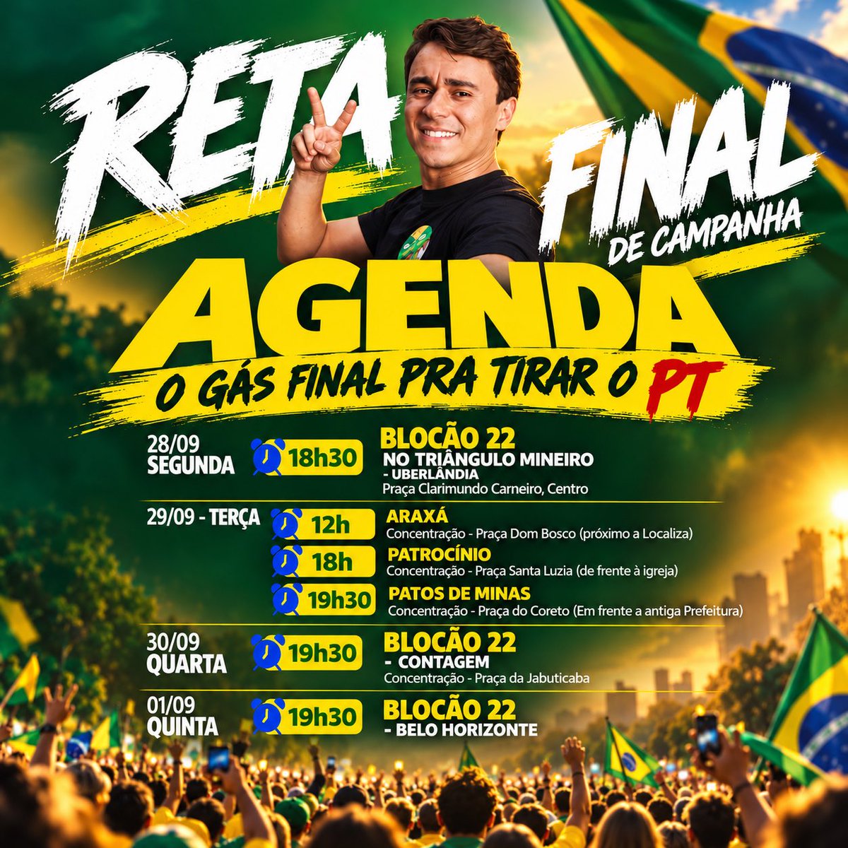 nikolas_dm's tweet photo. Atenção, Minas Gerais 🚨🇧🇷 É o gás final pra tirar o PT. Te espero lá! https://t.co/wIcwn7J5W7