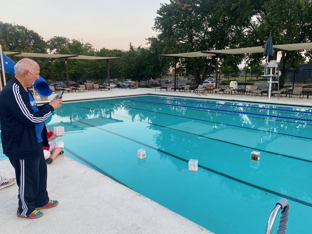 ZarrowPointe's tweet photo. Zarrow Pointe residents gathered at the outdoor pool for a special Lantern Lighting Remembrance Ceremony, honoring the people we have loved and lost.

Each lantern represented someone remembered, someone missed, and a life that continues to hold a special place in our hearts. https://t.co/Q6PddngV0T