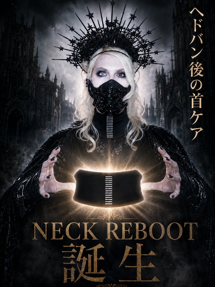 YURAsamaTakeshi's tweet photo. 【ついに発売!!】
ヘドバン後の首まわりをやさしくサポートする
「NECK REBOOT」
ライブ後ケアアイテムとしてぜひ使ってみてください♪

お友達や推しにもプレゼントしてね🎁
2個で10%
3個で15%
4個で20%
割引キャンペーン中!
▼販売ページ
https://t.co/nMgPLfF6Gt

#NECKREBOOT
#ヘドバン
#ライブ https://t.co/RasXbcybMT