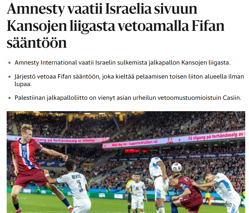 KKertoja's tweet photo. Amnesty International ja Hamasin jalkapalloliitto pyrkivät käsi kädessä löytämään lopullisen ratkaisun 'juutalaiskysymykseen'. ☺️🤝
#antisemitismi #samasuunta https://t.co/oLnTFufscD