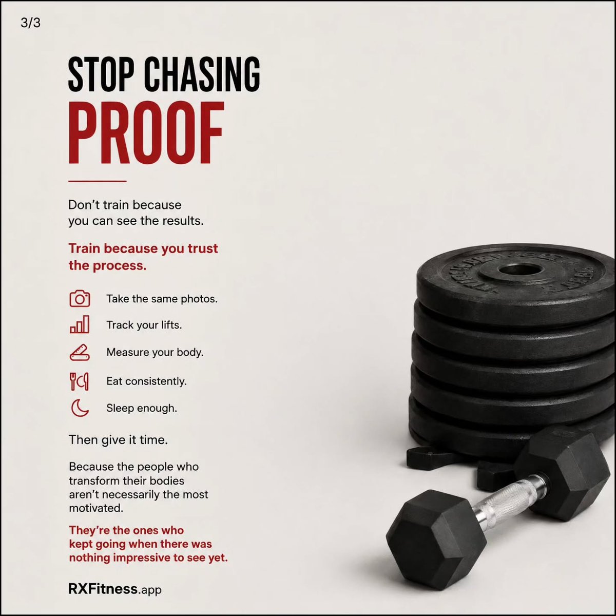 MelvaHandsb22's tweet photo. You don’t need results tomorrow. You need a process you can trust. Real progress is quiet and takes time. Train, track, eat consistently, sleep, and repeat. Stop asking, “Is it working yet? ” Ask, “Am I following the process? https://t.co/6v44hms71u