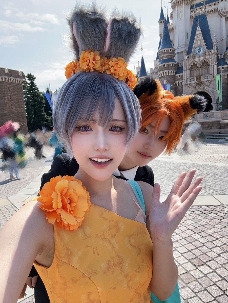 x2qkv's tweet photo. 🐰🦊でインパー！！
#Dハロ仮装2026 https://t.co/f2wHAjQ0nf