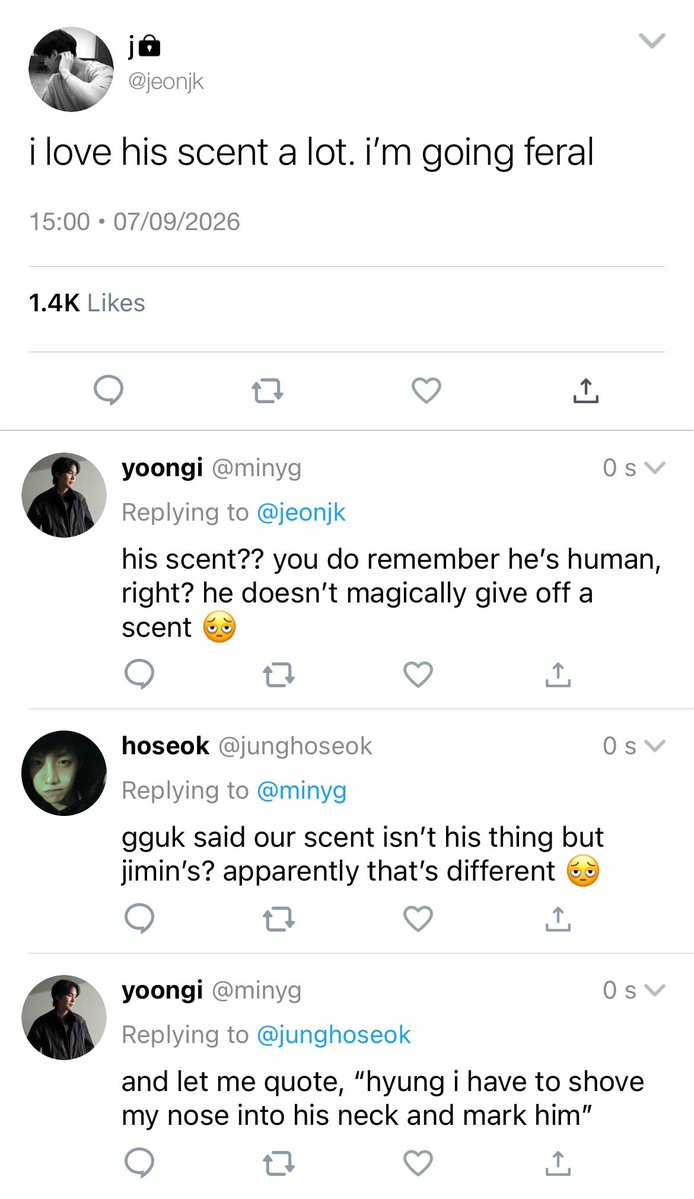 jkoojmi's tweet photo. sweetener — #jikookau [repost]

a jikook au where human jimin doesn’t know his neighbour is an alpha wolf. https://t.co/W2hhWNcSi5