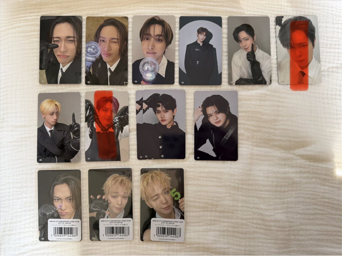nh_9697's tweet photo. INI CITY OF LIGHTS トレカ 交換

【譲】
池﨑、尾崎、木村、後藤、佐野、許、田島、松田

【求】
２枚目画像（赤線以外）、西

7000円トレカ、セルカは
条件いい方優先🙇🏻‍♀️

郵送希望📮
お気軽にお声がけください！

#INI交換 #INI求 #INI譲 https://t.co/BEd8xvEg5c