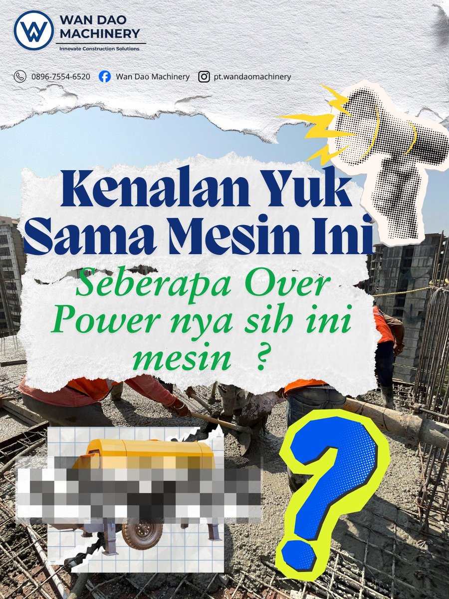 WanDaoMachinery's tweet photo. kenalin mesin Concrete Pump HBT SERIES membuat pekerjaan proyek konstruksi kalian lebih cepat dan Efektif

UNIT READY STOCK !!!

Untuk Info pemesanan atau pengecekan Unit lebih lanjut, Bisa langsung Hubungi Nomor dibawah ini

Marketing
0851-5696-0866 ( Jesen )

#fypシ゚viral https://t.co/9Qt4d0U68J