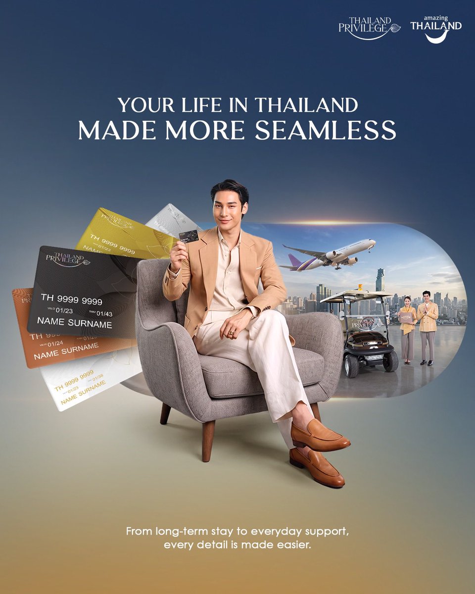 ApoNattawinofc's tweet photo. Your Life in Thailand, Made More Seamless. 

APO TH PRIVILEGE GLOBAL

@Nnattawin1 
#ApoNattawin #ThailandPrivilegeCard #ThailandPrivilegexApo 

More than a way to stay longer, Thailand Privilege Card is designed to support the way you live, helping make long-term life in Thailand more comfortable, convenient, and reassuring.​ 

Contact: 🌐 https://t.co/fsvzeQSGHs