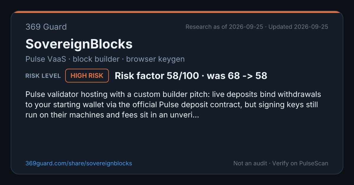 369Guard's tweet photo. @SovereignBlocks updated.. certainly helped the score.. and also 369 internal improvement 👏 https://t.co/p5R00Dwgo9