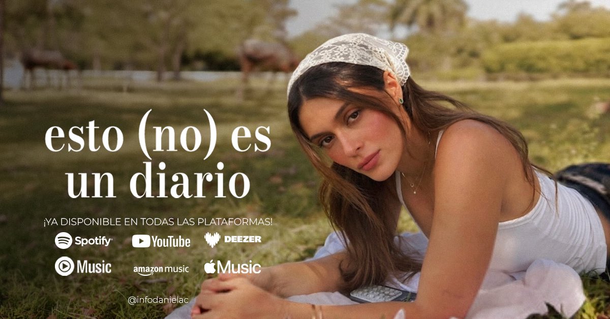 infodanielac's tweet photo. “ESTO (NO) ES UN DIARIO”, el primer álbum de @danielaacallee ¡ya está disponible en todas las plataformas digitales!

Finalmente podemos conocer las 12 canciones que forman parte de esta historia. 

¡Escucha el álbum completo, compártelo y agrégalo tus favoritas a tus playlists! https://t.co/Bu1ojXlFn7