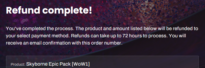 rhghddr's tweet photo. refunds are instant since its a pre-order. doesnt matter how many hours youve played on the beta cause the game isnt technically released yet. https://t.co/9neTTlGS6V
