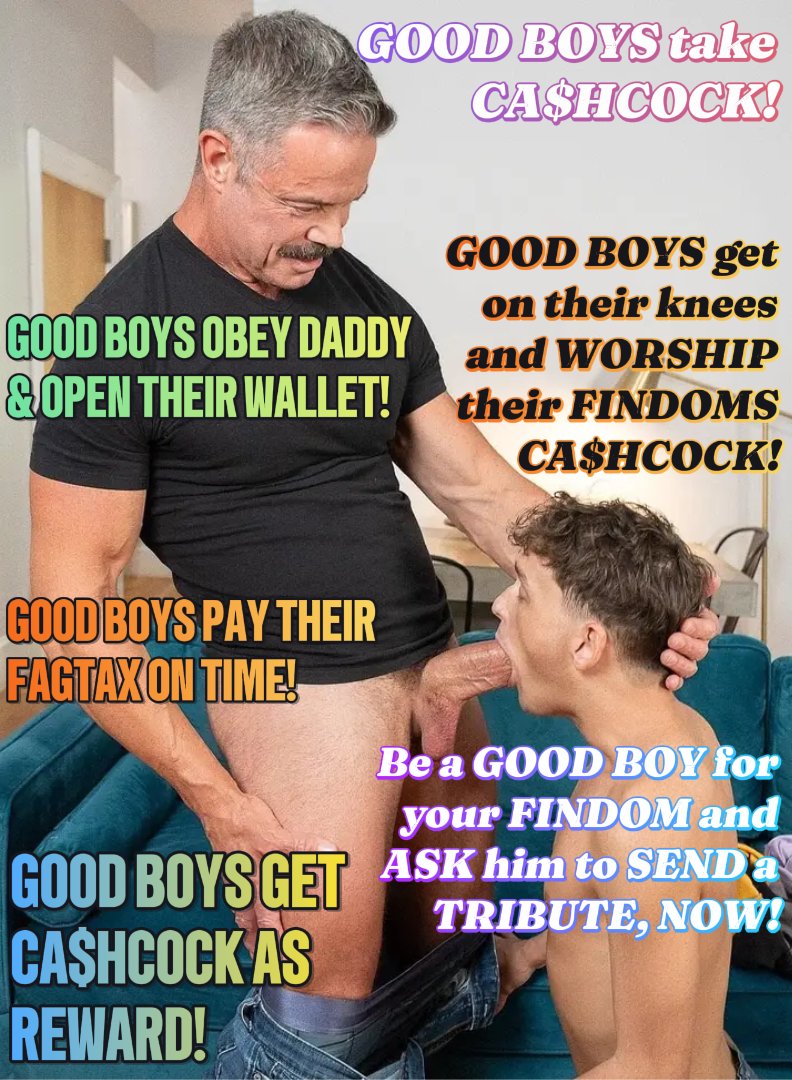 findomther20344's tweet photo. Happy FAGTAXFRIDAY!

CELEBRATE this AMAZING FINDOM HOLIDAY by SENDING your REQUIRED FAGTAX right now!

DONT FORGET to say "THANK YOU, SIR!" afterwards and ask your FINDOM to SEND even more!

BE A GOOD FINDOMADDICT AND CELEBRATE FAGTAXFRIDAY!
😇😇😇