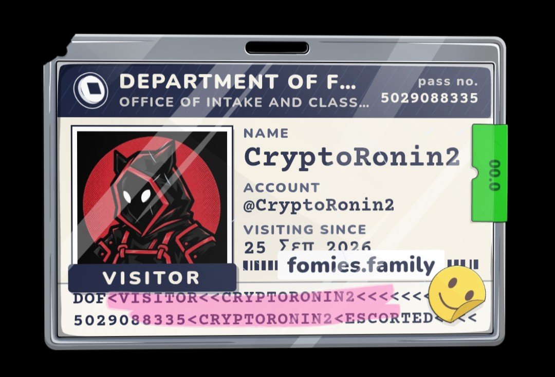 CryptoRonin2's tweet photo. Visiting the department of fomo. no case yet. must be escorted at all times. @FomiesNFT

https://t.co/nT36fcrlvR https://t.co/FnftC4nMBl