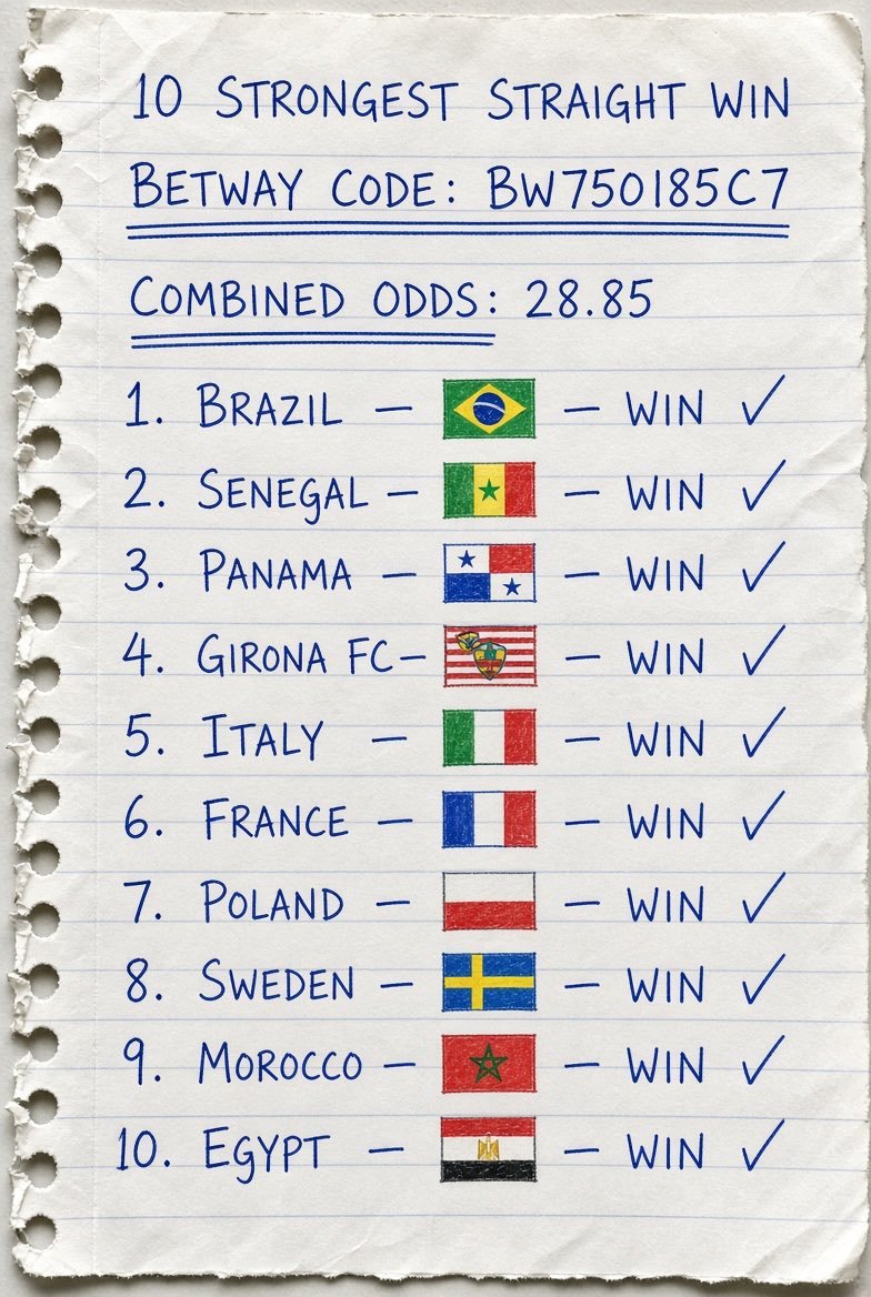 mbulaheniRG's tweet photo. 10 STRONGEST STRAIGHT WIN 🔥  
🔥BW7504459B  🔥 https://t.co/LRgahflzkX