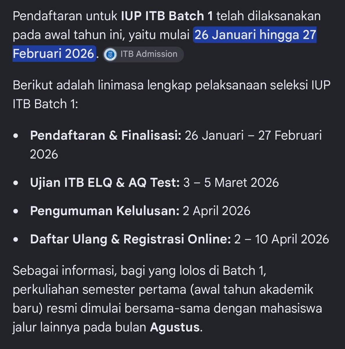 padelwjy's tweet photo. katanya kalo ngetik 1 bakal diterima sama itb? apa 1ya?? https://t.co/yDZ9ccKk3D