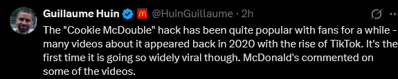 adrenalineceo's tweet photo. This new mcdonalds hack order is going viral right now 

senior marketing director posted it and they might consider adding it ?

check comments also https://t.co/xzljRoGZtQ https://t.co/RvzVlBlnoX