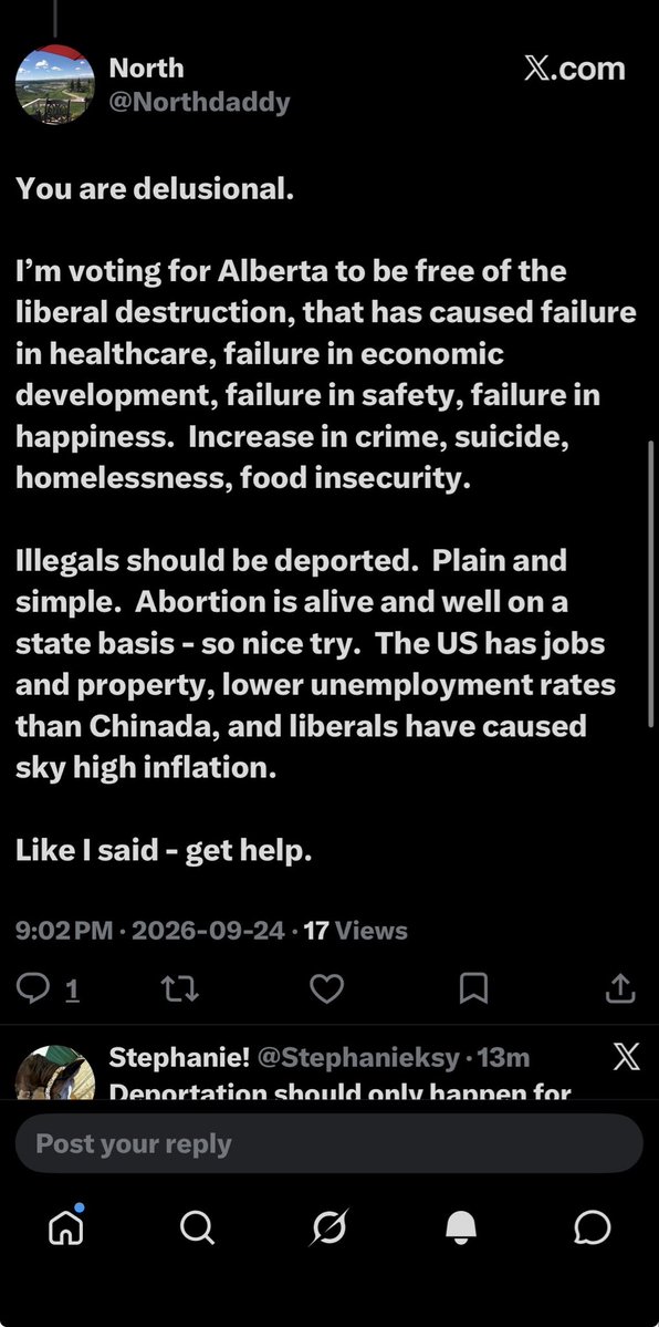 Stephanieksy's tweet photo. By all means, keep calling me “delusional”—if dismissing my perspective is easier than actually addressing my argument, so be it.
#liberal #idiots @Northdaddy https://t.co/IT0FaNuTSR