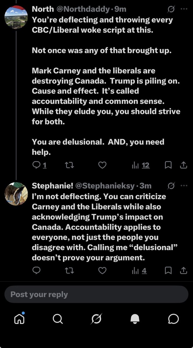 Stephanieksy's tweet photo. By all means, keep calling me “delusional”—if dismissing my perspective is easier than actually addressing my argument, so be it.
#liberal #idiots @Northdaddy https://t.co/IT0FaNuTSR